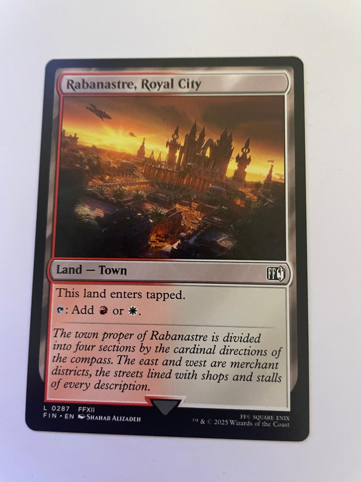 Rabanastre, Royal City 287 Land FINAL FANTASY Magic: The Gathering Near Mint