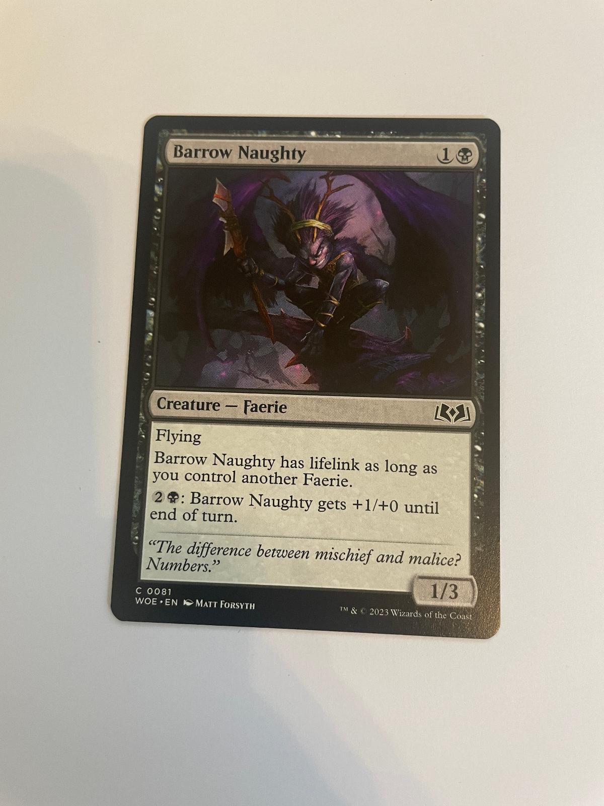 Barrow Naughty 81 Wilds of Eldraine NM