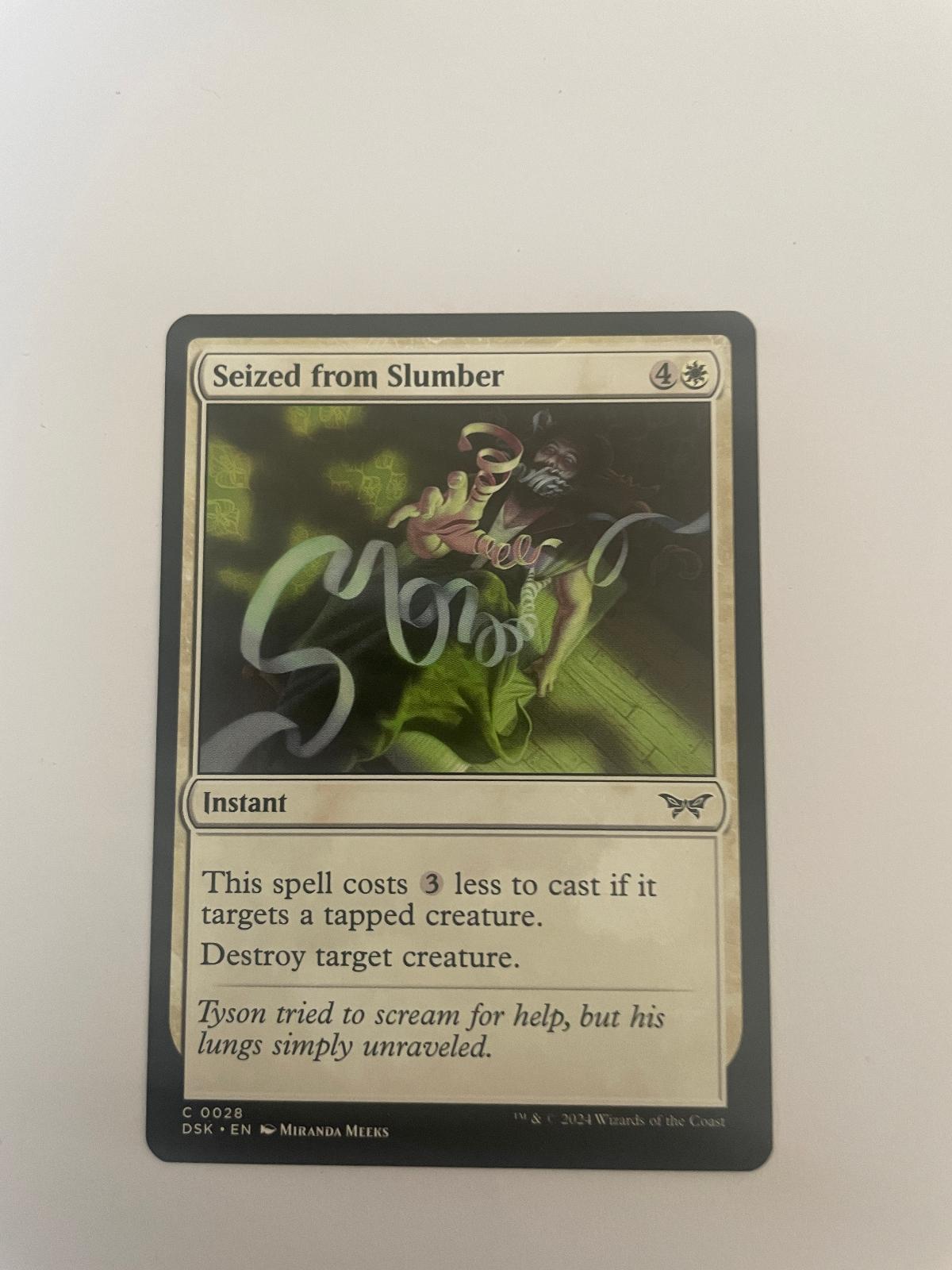 Seized from Slumber 28 Duskmourn: House of Horror DSK NM
