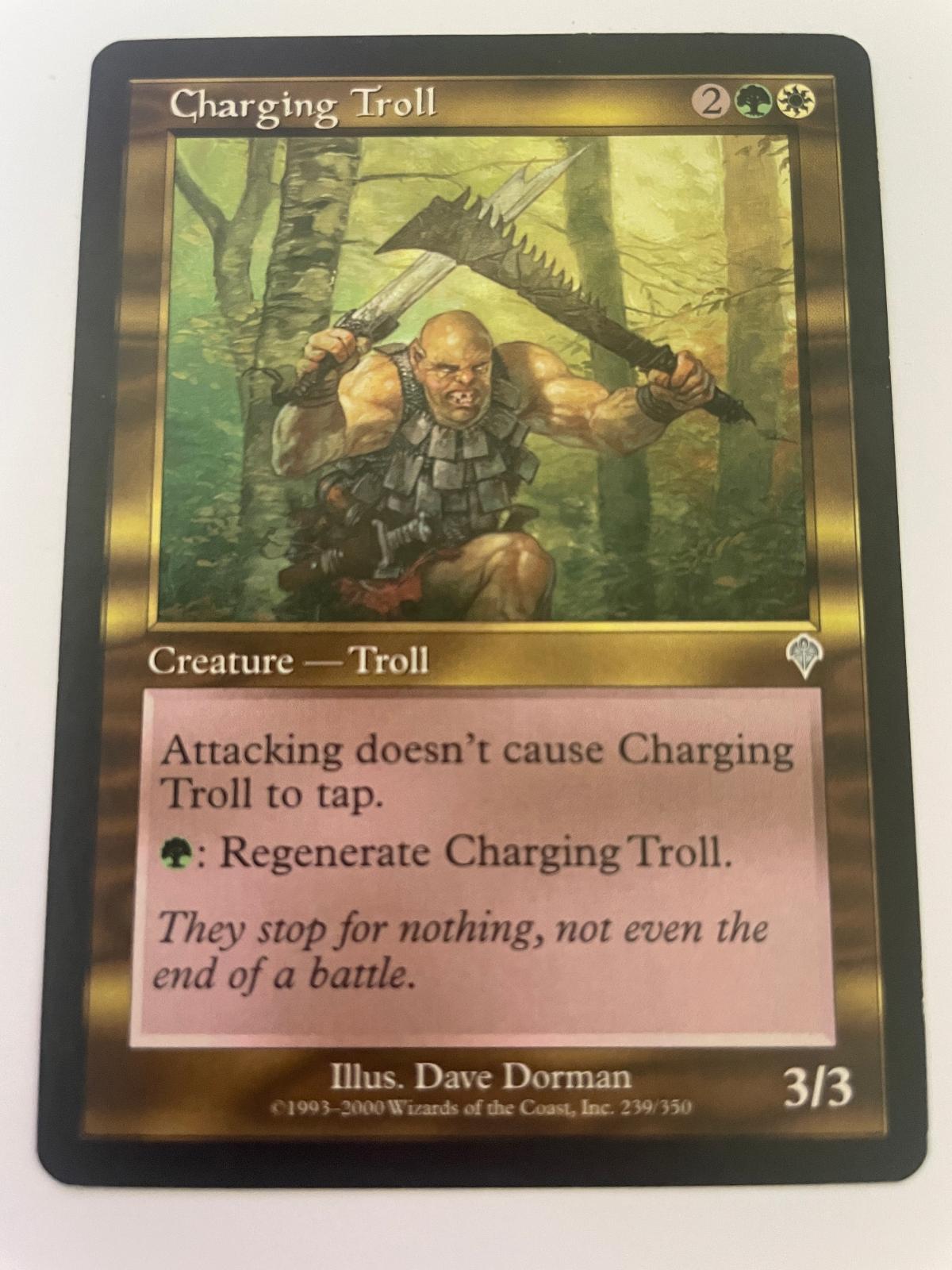 Charging Troll 239 Uncommon Invasion Magic: The Gathering Near Mint
