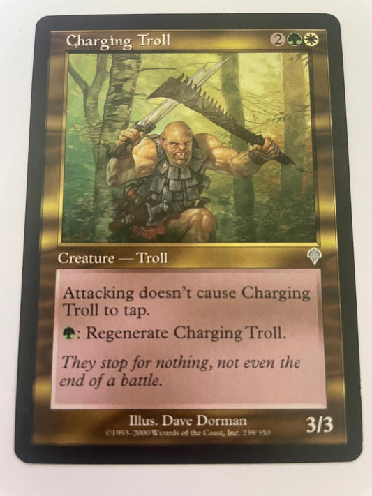 Charging Troll 239 Uncommon Invasion Magic: The Gathering Near Mint