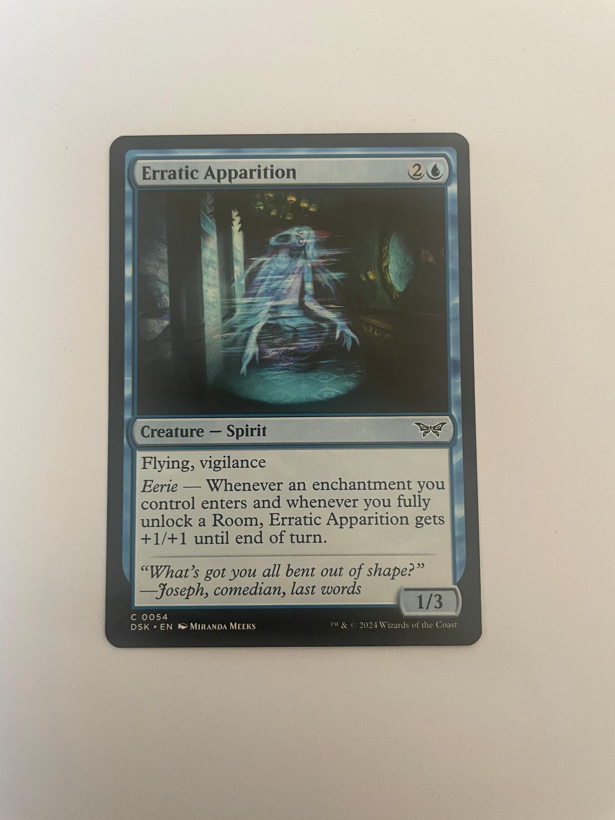 Erratic Apparition 54 Duskmourn: House of Horror DSK NM