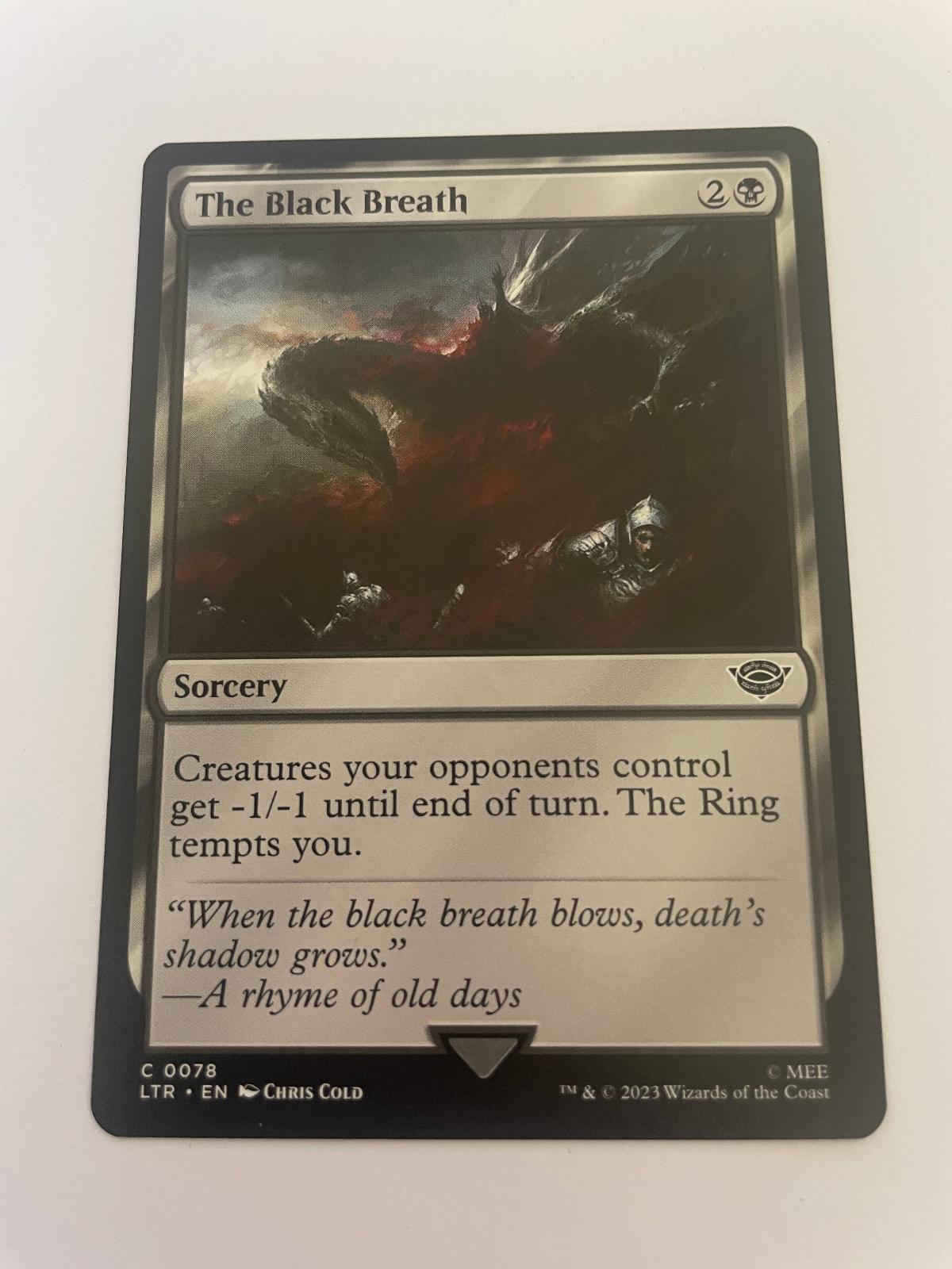 The Black Breath 78 Universes Beyond: TLOTR: Tales of Middle-earth NM