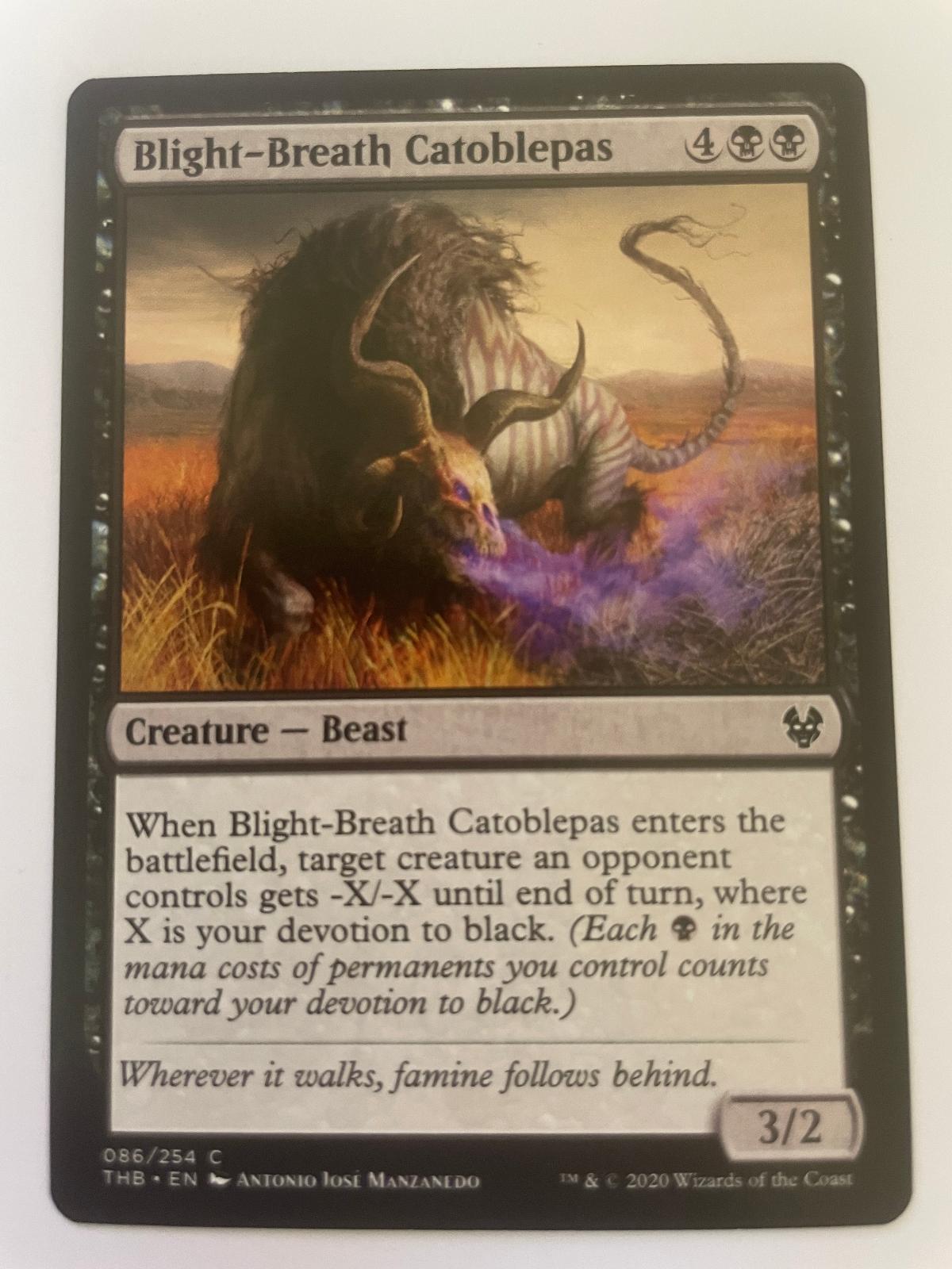 Blight-Breath Catoblepas 86 Common Theros Beyond Death Magic: The Gathering NM