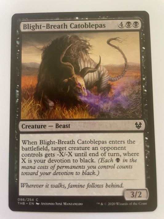 Blight-Breath Catoblepas 86 Common Theros Beyond Death Magic: The Gathering NM