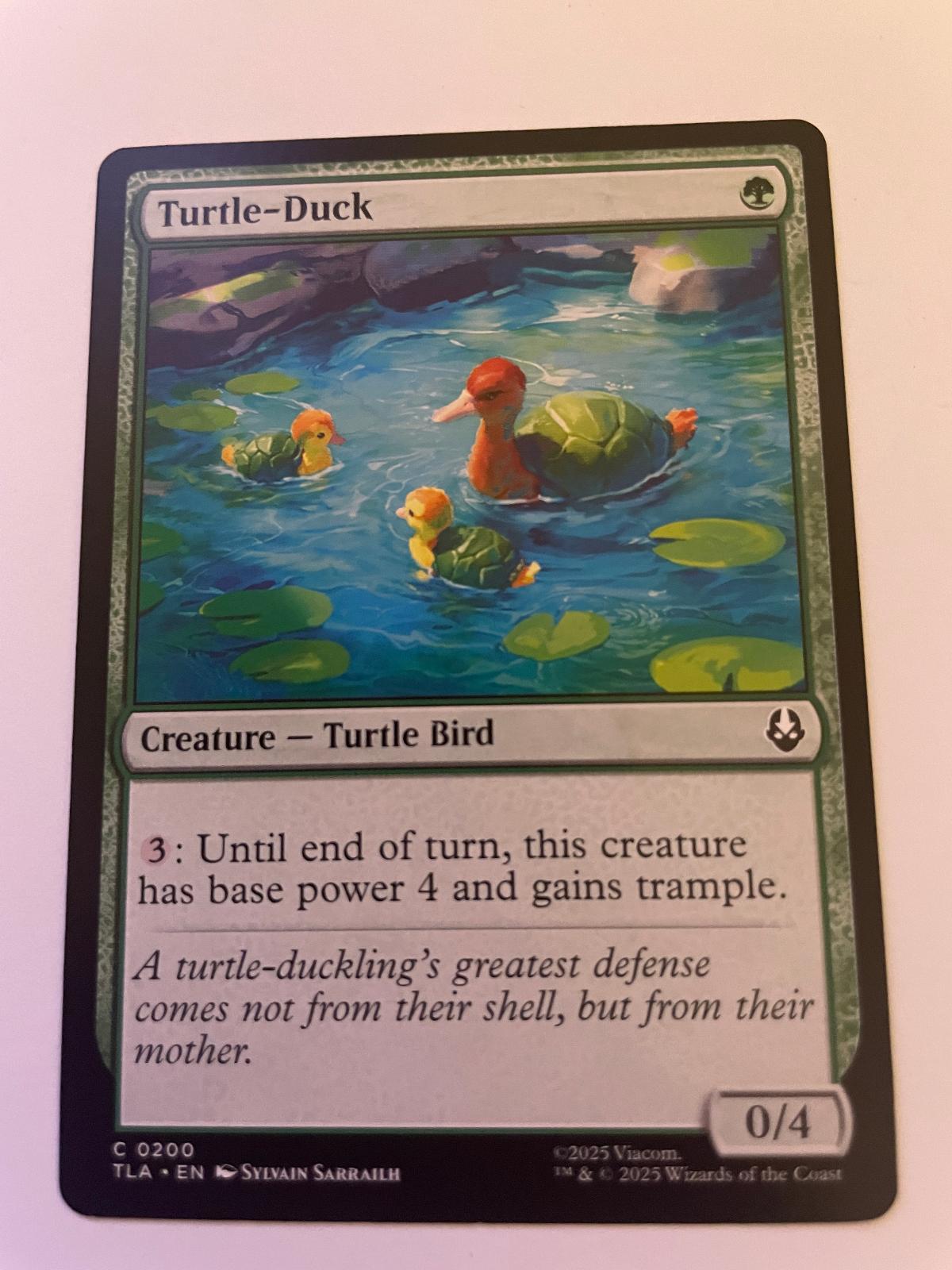 Turtle-Duck 200 Common Avatar: The Last Airbender Magic: The Gathering Near Mint