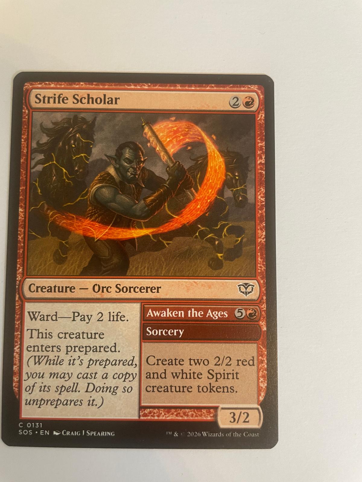 Strife Scholar 131 Secrets of Strixhaven SOS NM