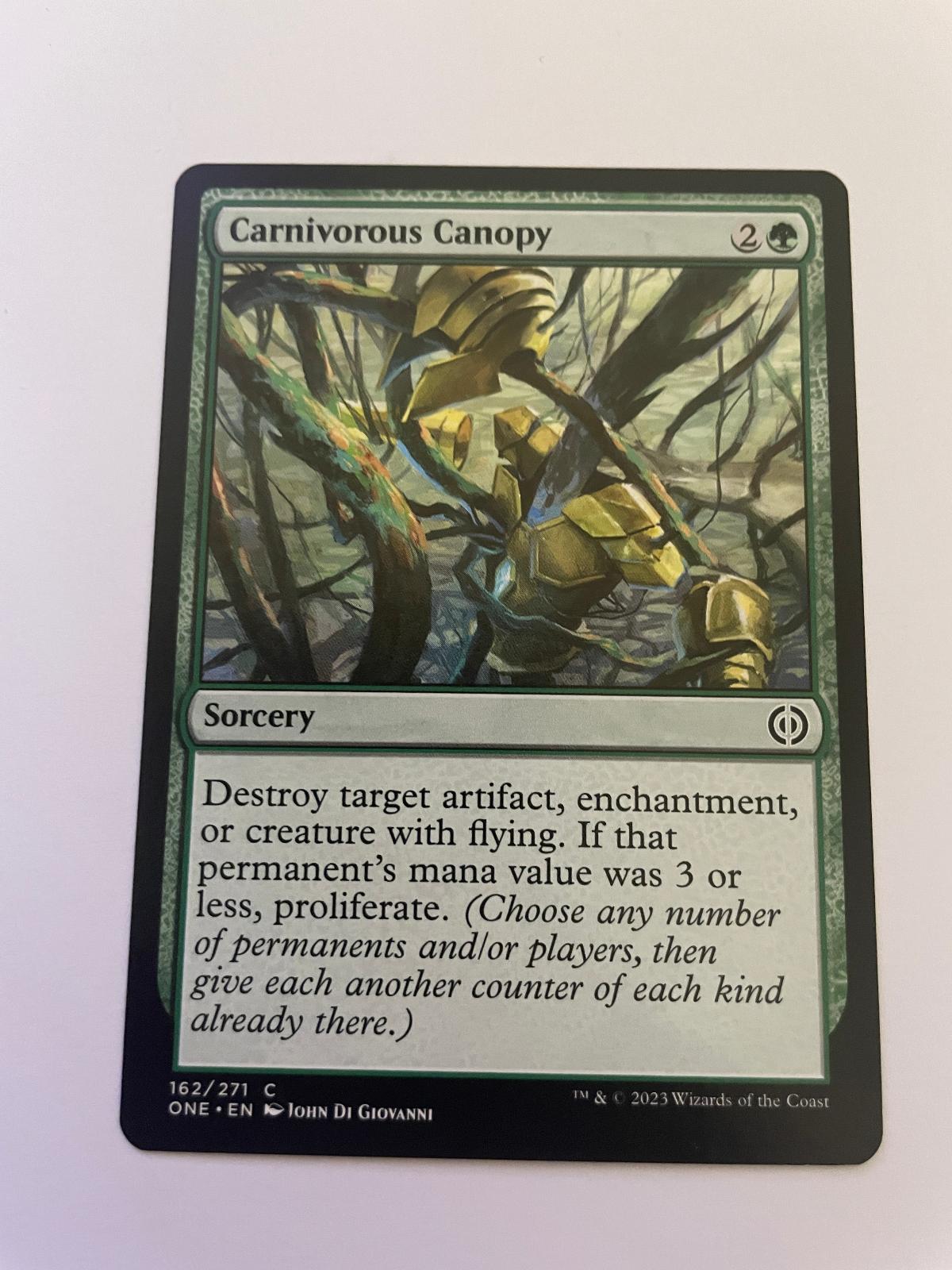 Carnivorous Canopy 162 Common Phyrexia: All Will Be One Magic: The Gathering NM