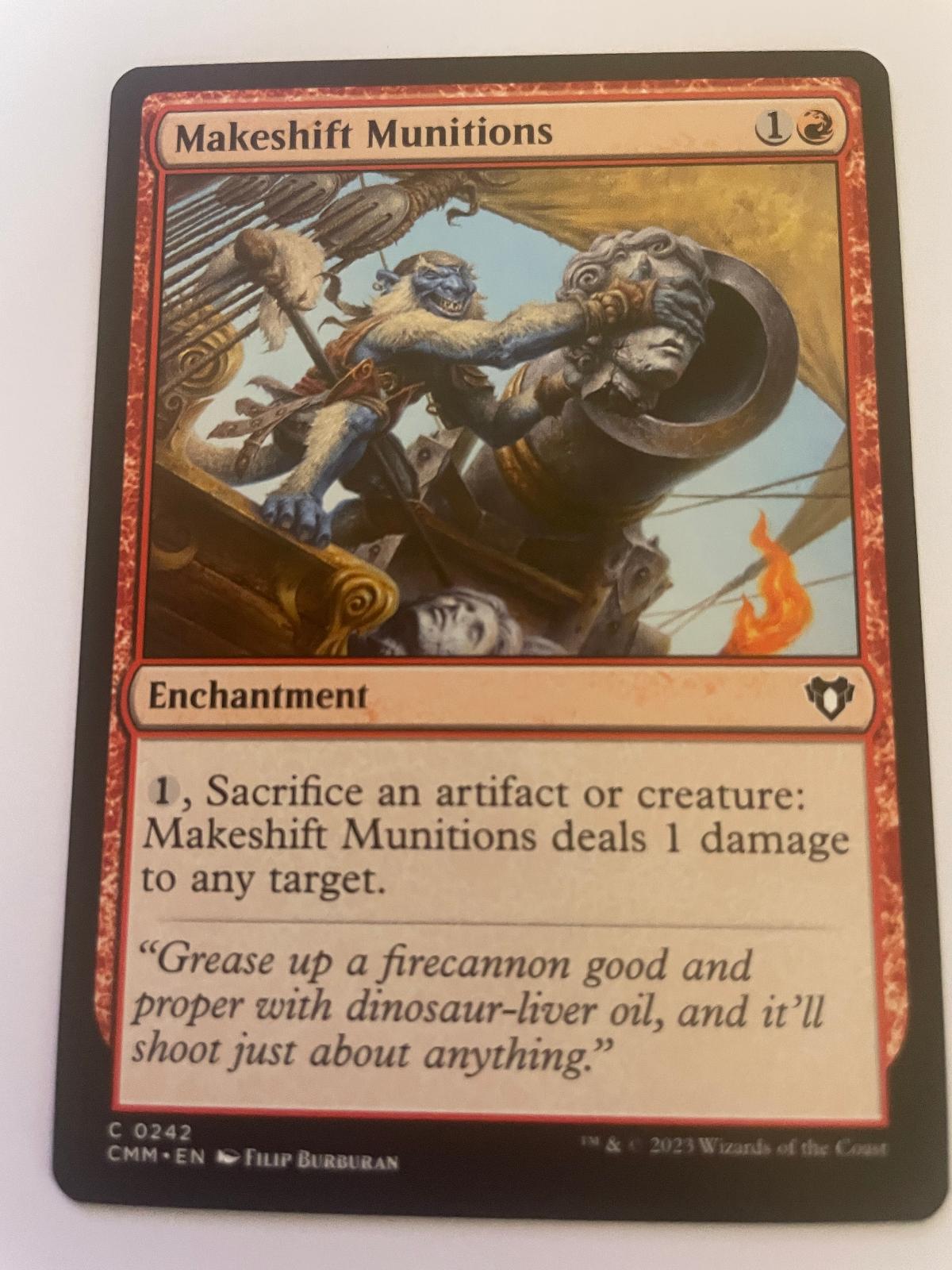 Makeshift Munitions 242 Common Commander Masters Magic: The Gathering Near Mint