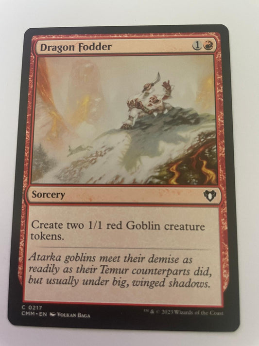 Dragon Fodder 217 Common Commander Masters Magic: The Gathering Near Mint