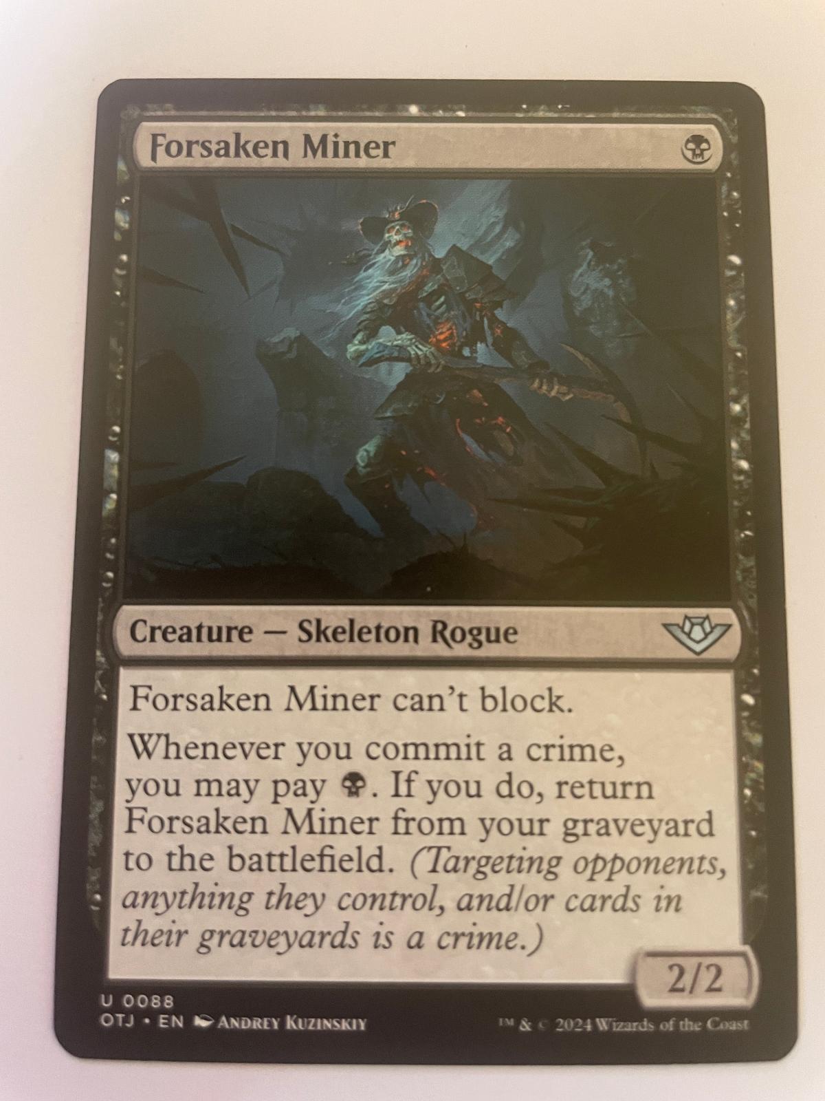 Forsaken Miner 88 Uncommon Outlaws of Thunder Junction Magic: The Gathering NM
