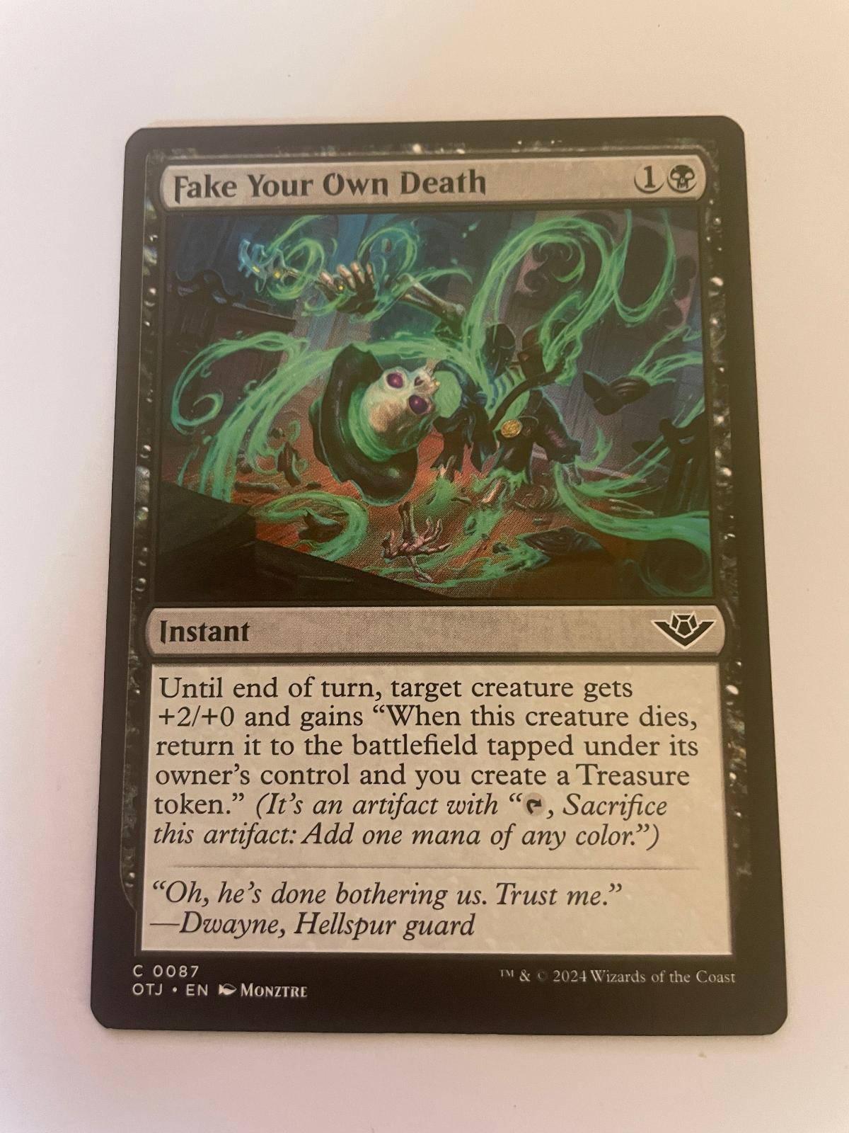 Fake Your Own Death 87 Outlaws of Thunder Junction Magic: The Gathering NM