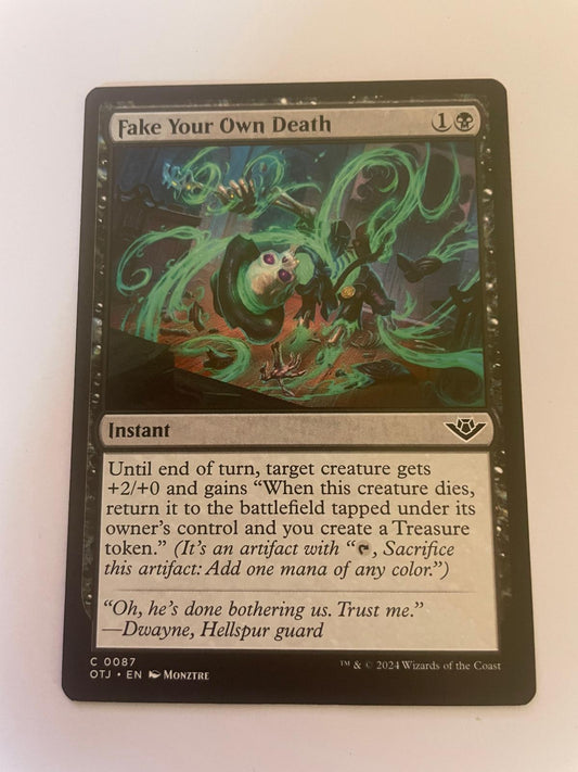 Fake Your Own Death 87 Outlaws of Thunder Junction Magic: The Gathering NM