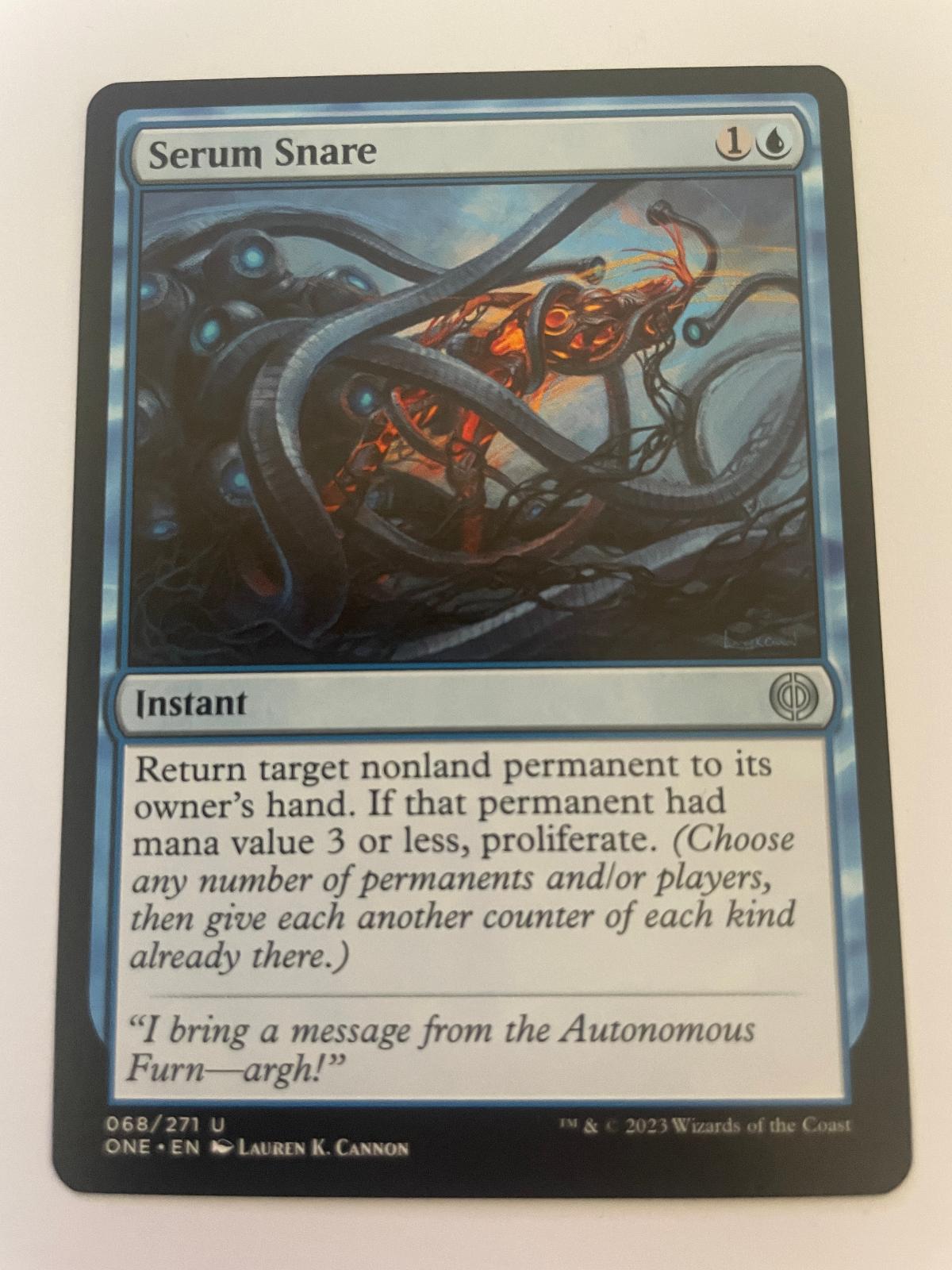 Serum Snare 68 Uncommon Phyrexia: All Will Be One Magic: The Gathering Near Mint