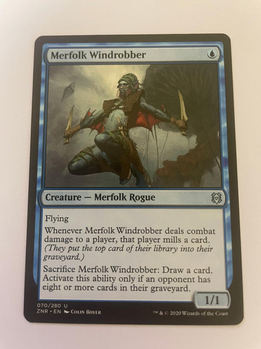Merfolk Windrobber 70 Uncommon Zendikar Rising Magic: The Gathering Near Mint