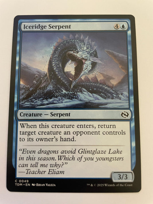 Iceridge Serpent 49 Common Tarkir: Dragonstorm Magic: The Gathering Near Mint