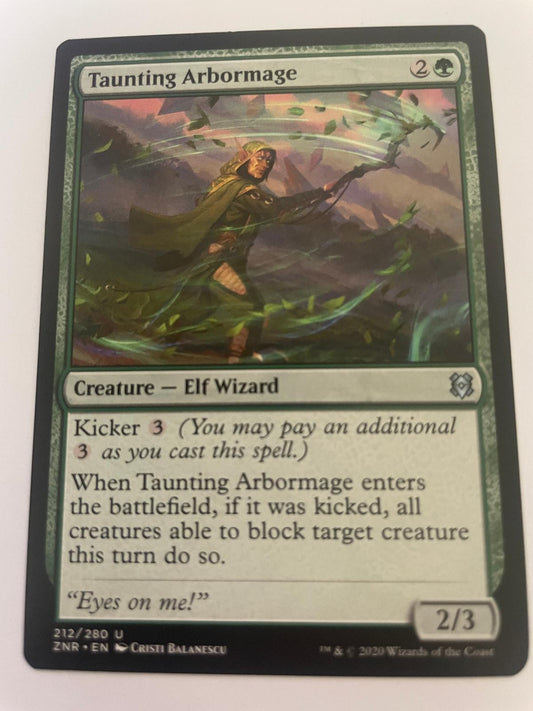 Taunting Arbormage 212 Uncommon Zendikar Rising Magic: The Gathering Near Mint