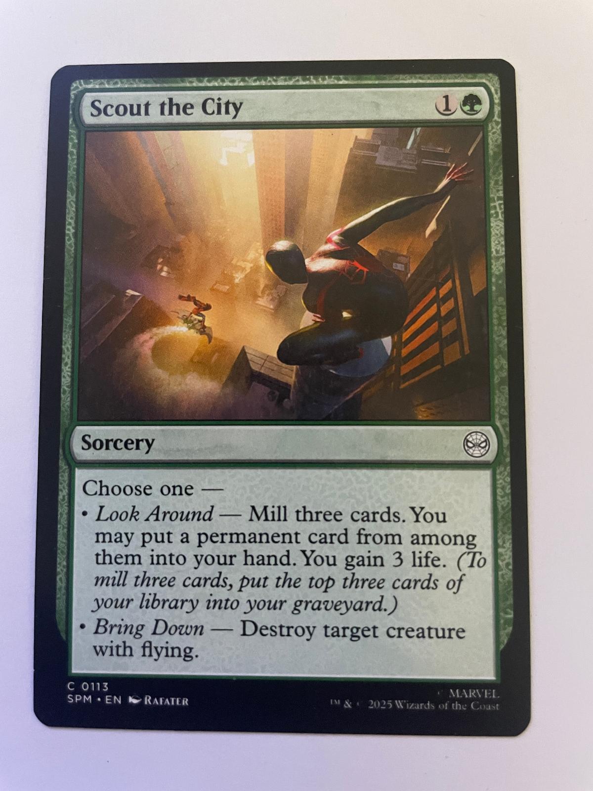 Scout the City 113 Common Marvel's Spider-Man Magic: The Gathering Near Mint