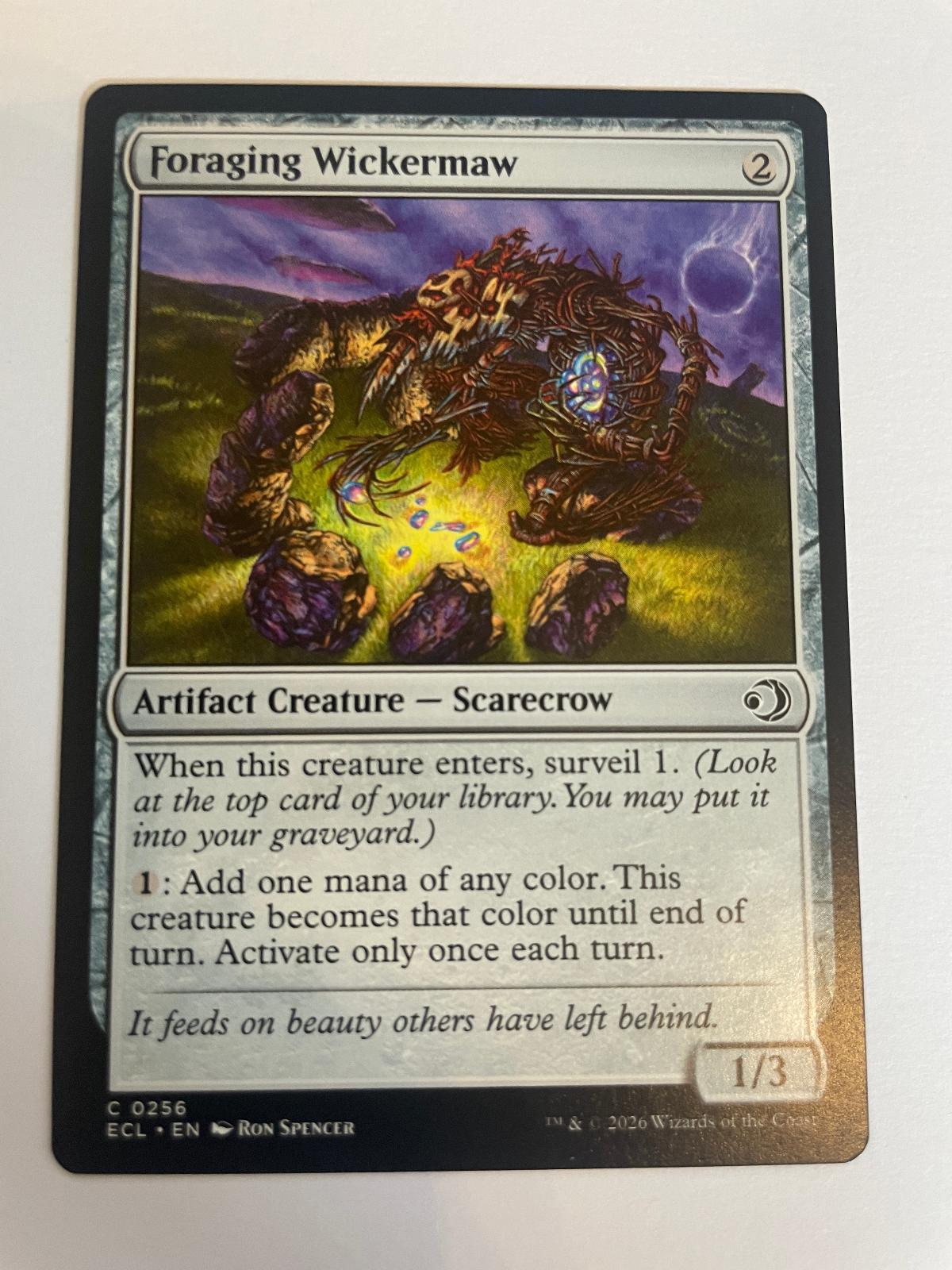 Foraging Wickermaw 256 Lorwyn Eclipsed ECL NM