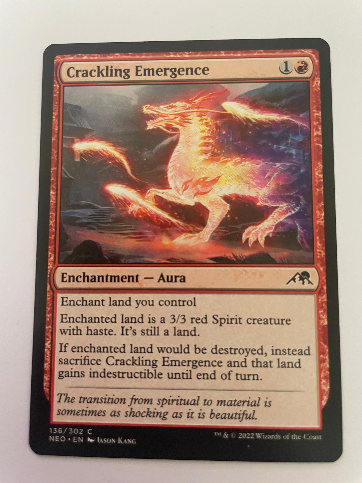 Crackling Emergence 136 Common Kamigawa: Neon Dynasty Magic: The Gathering NM