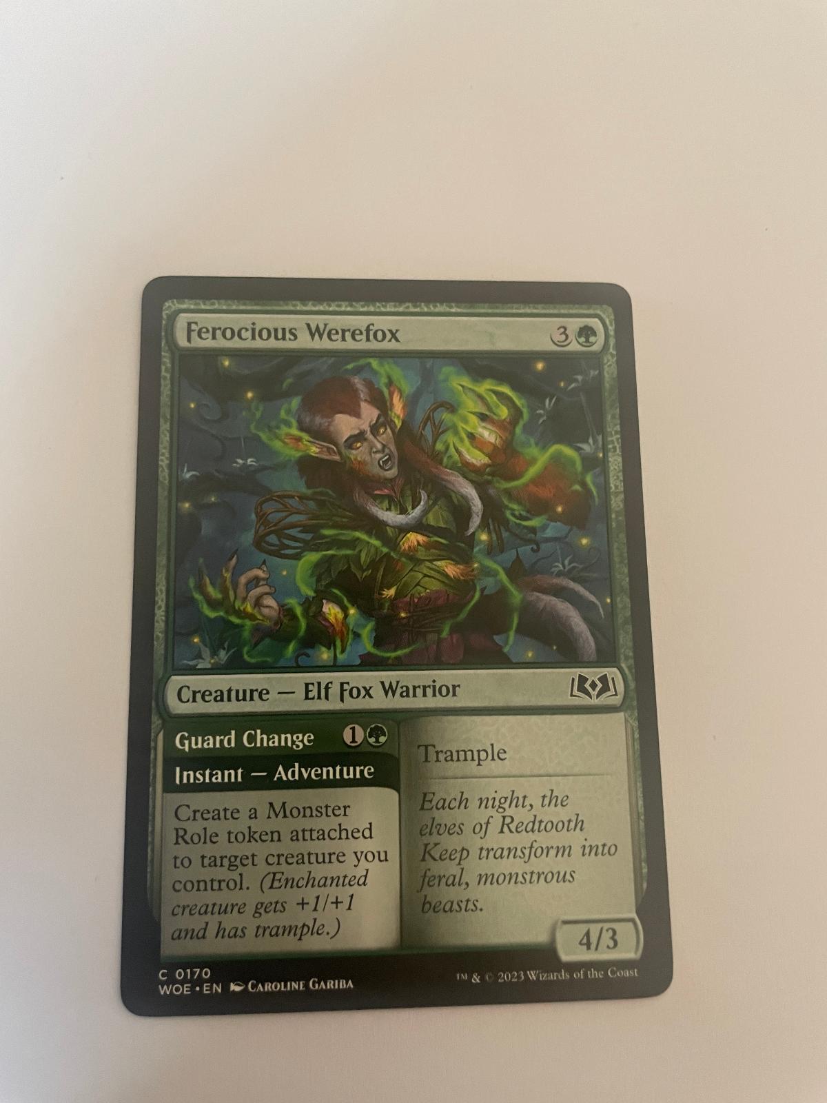 Ferocious Werefox 170 Wilds of Eldraine WOE NM