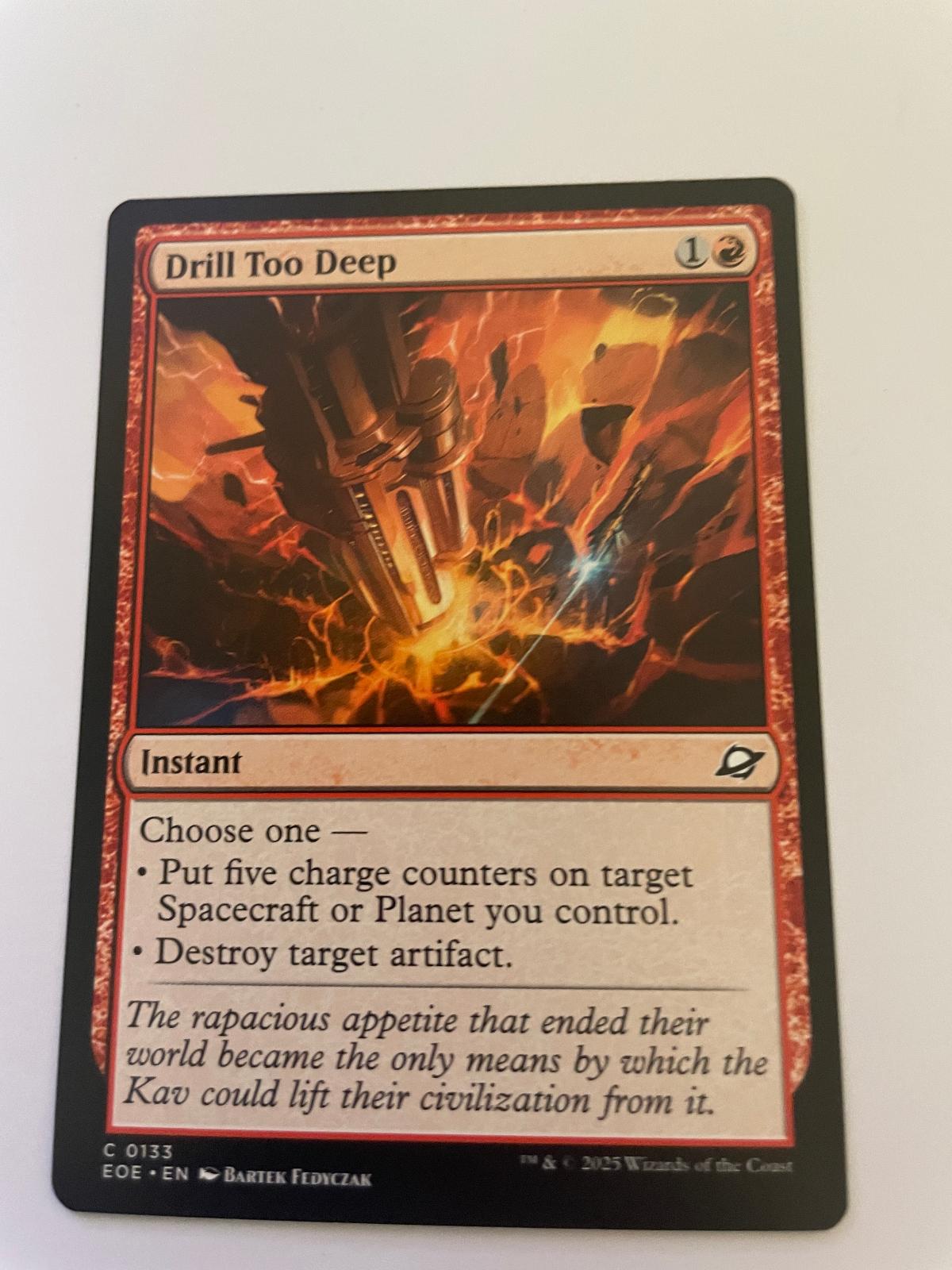 Drill Too Deep 133 Common Edge of Eternities Magic: The Gathering Near Mint