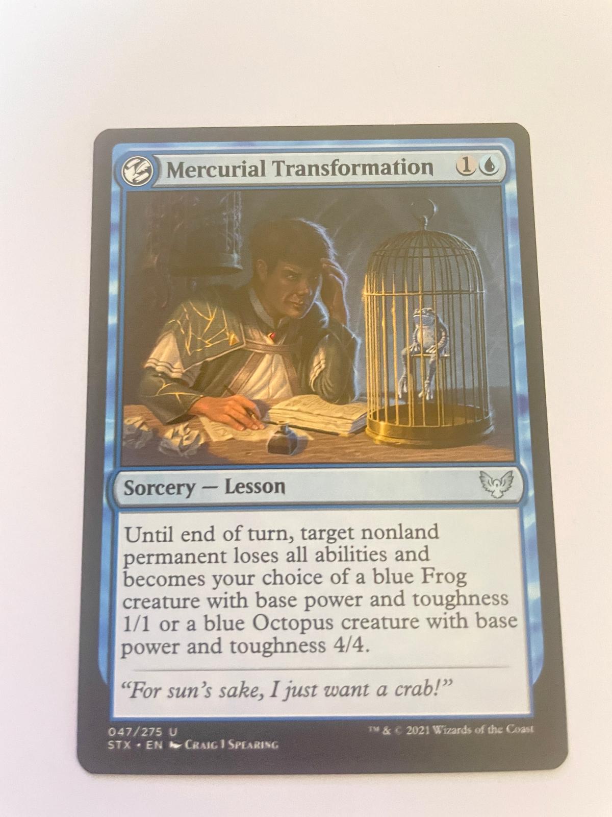 Mercurial Transformation 47 Strixhaven: School of Mages Magic: The Gathering NM