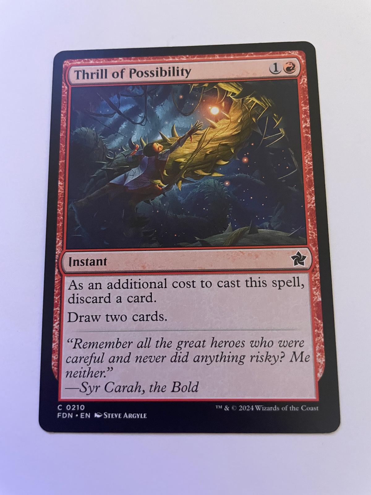Thrill of Possibility 210 Common Foundations Magic: The Gathering Near Mint