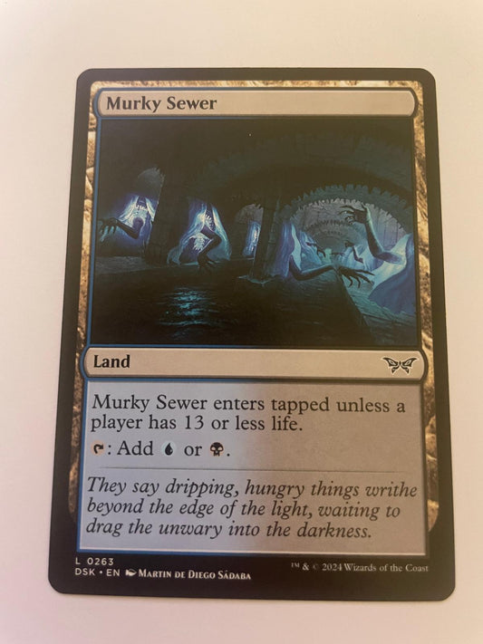Murky Sewer 263 Land Duskmourn: House of Horror Magic: The Gathering Near Mint