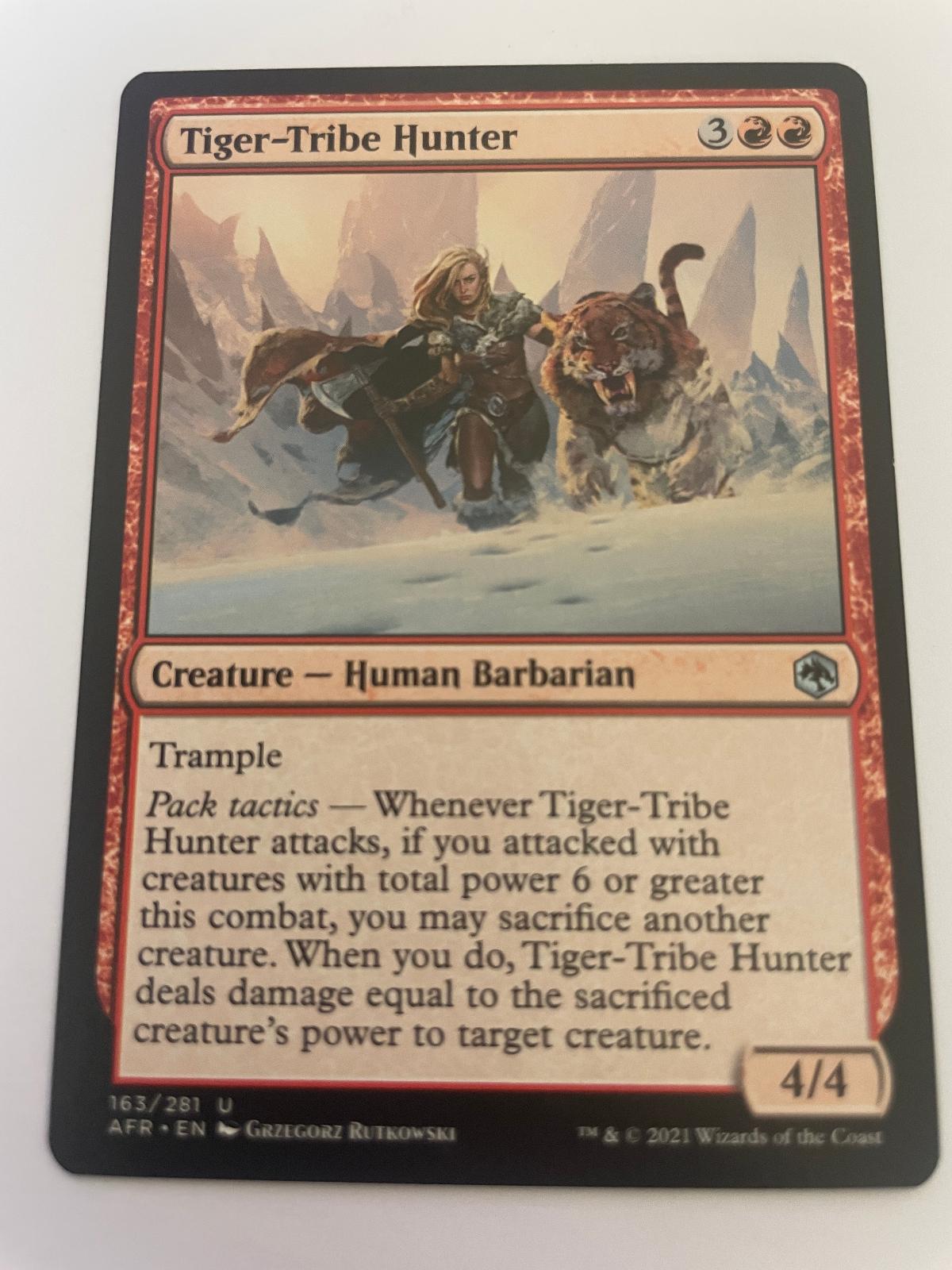 Tiger-Tribe Hunter 163 Adventures in the Forgotten Realms Magic:The Gathering NM