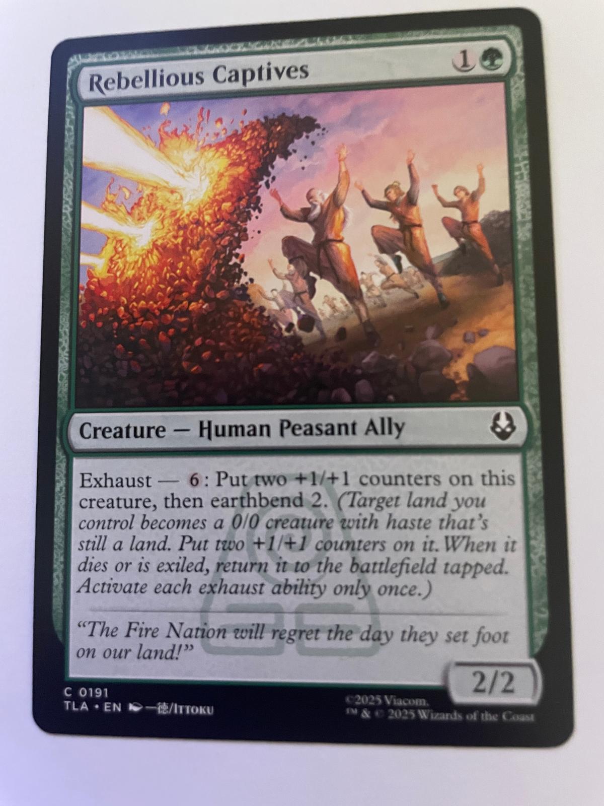 Rebellious Captives 191 Avatar: The Last Airbender Magic: The Gathering NM