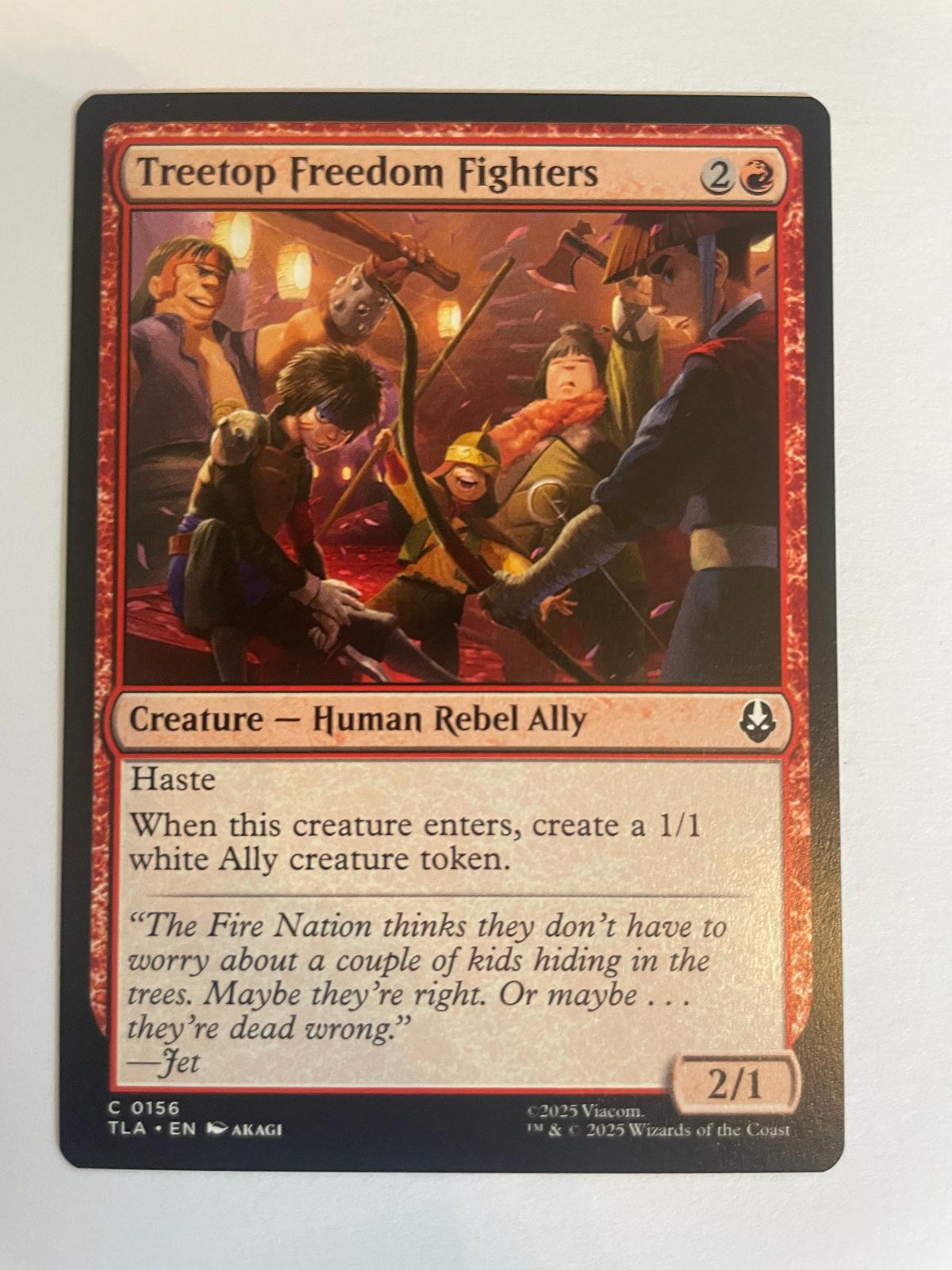 Treetop Freedom Fighters 156 Avatar: The Last Airbender NM