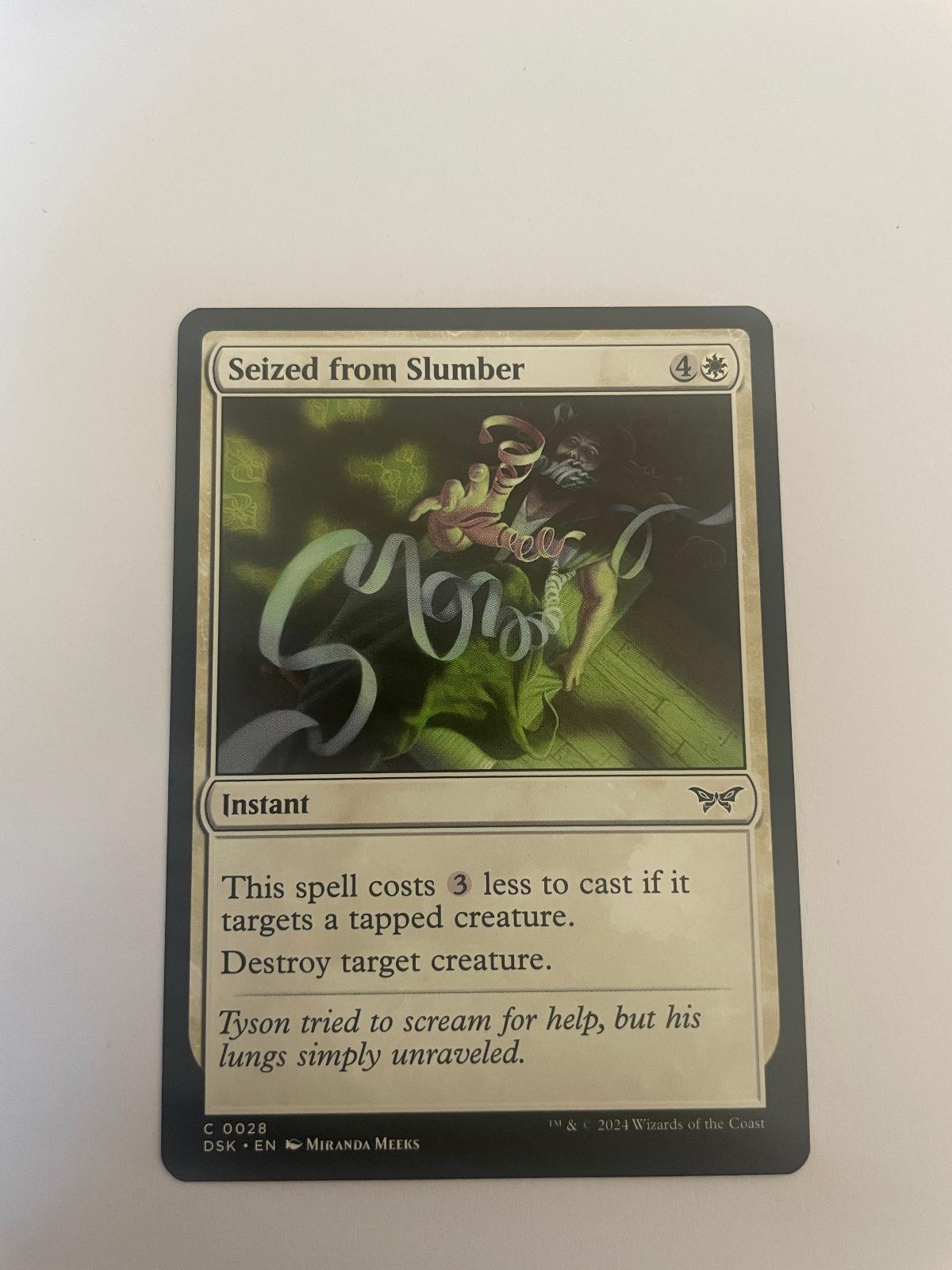Seized from Slumber 28 Duskmourn: House of Horror DSK NM