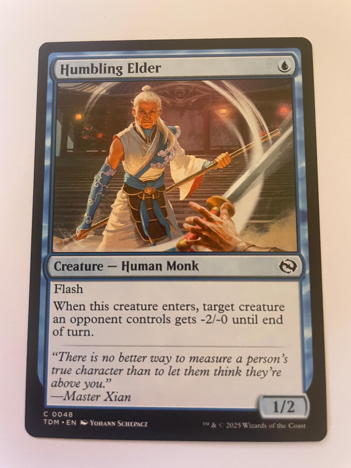 Humbling Elder 48 Common Tarkir: Dragonstorm Magic: The Gathering Near Mint