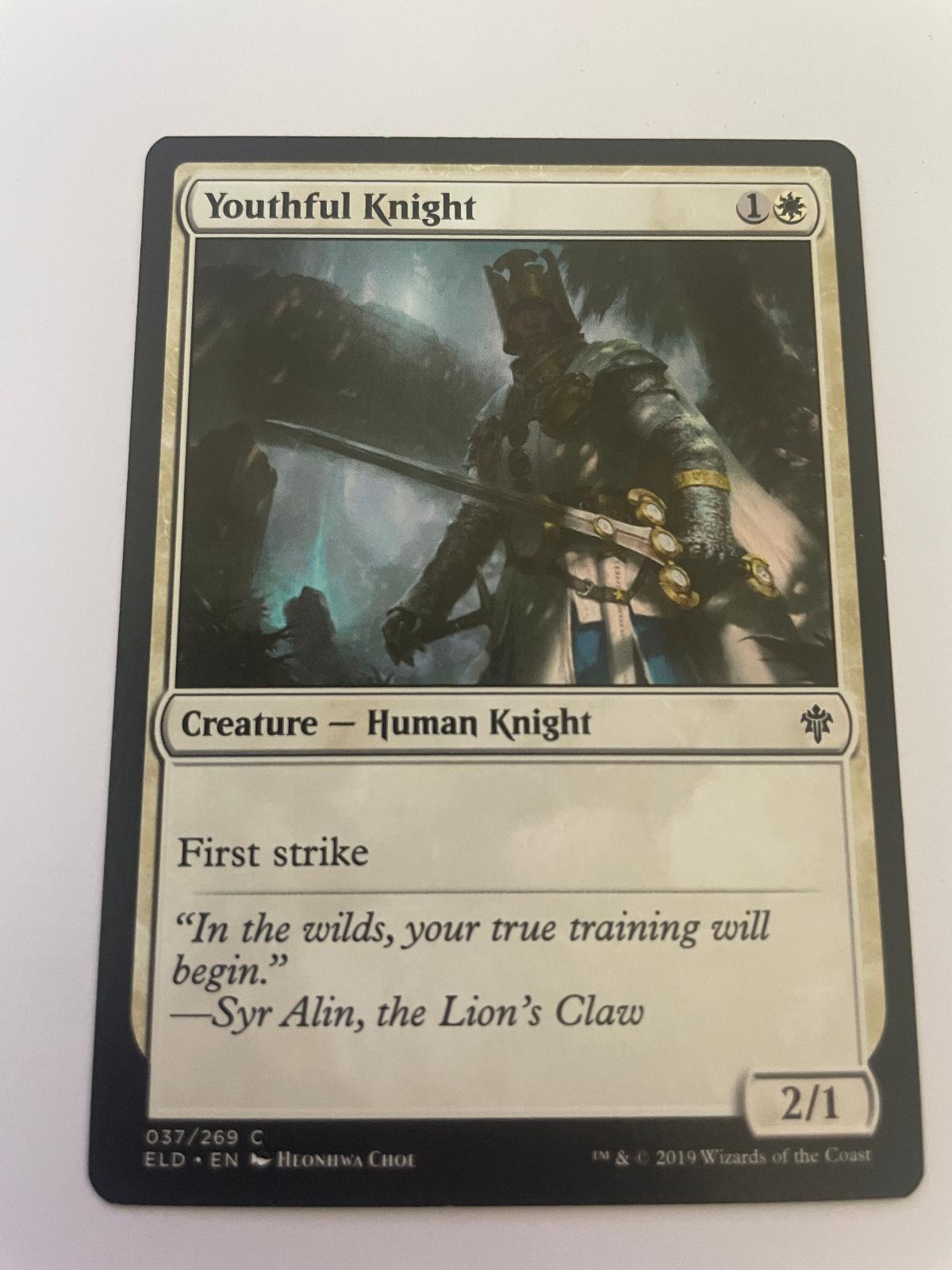 Youthful Knight 37 Common Throne of Eldraine Magic: The Gathering Near Mint