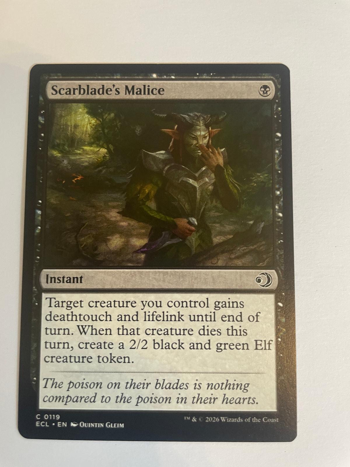 Scarblade's Malice 119 Lorwyn Eclipsed ECL NM
