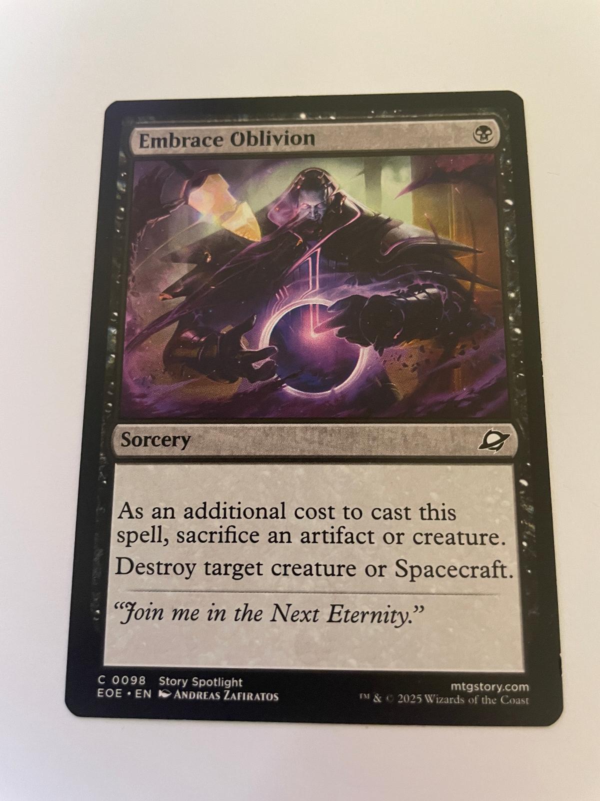 Embrace Oblivion 98 Common Edge of Eternities Magic: The Gathering Near Mint