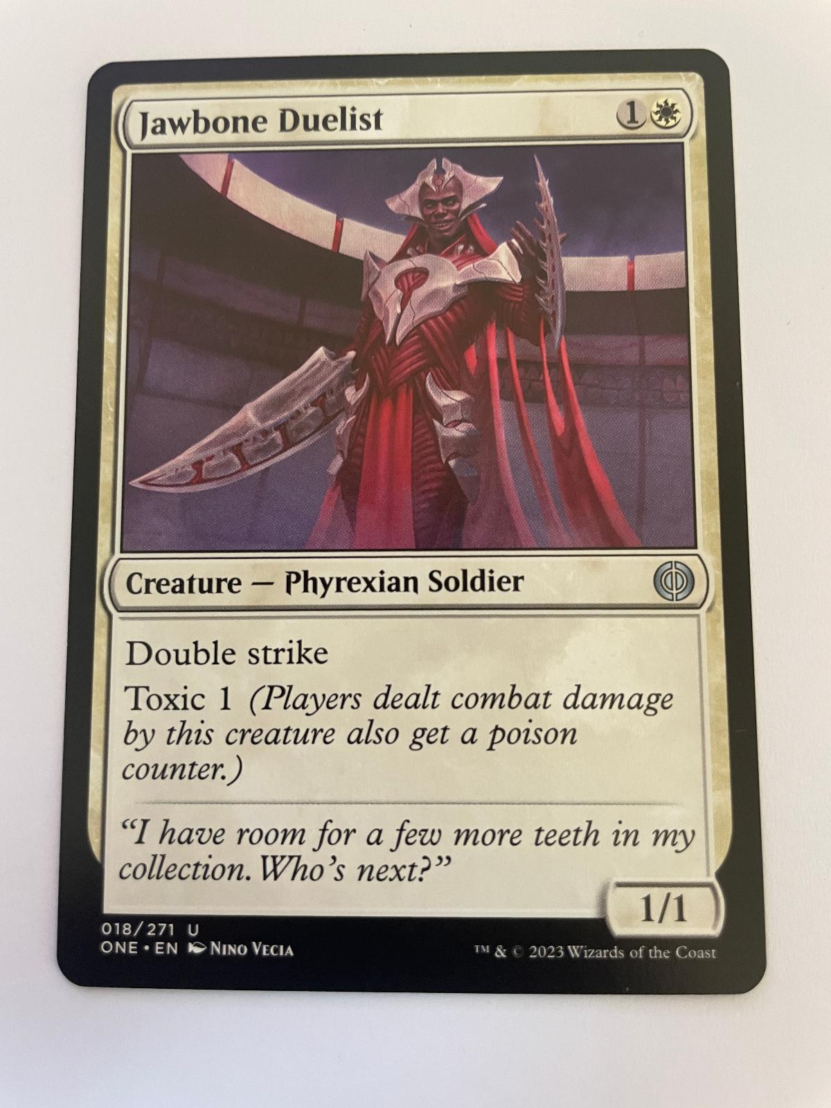 Jawbone Duelist 18 Uncommon Phyrexia: All Will Be One Magic: The Gathering NM