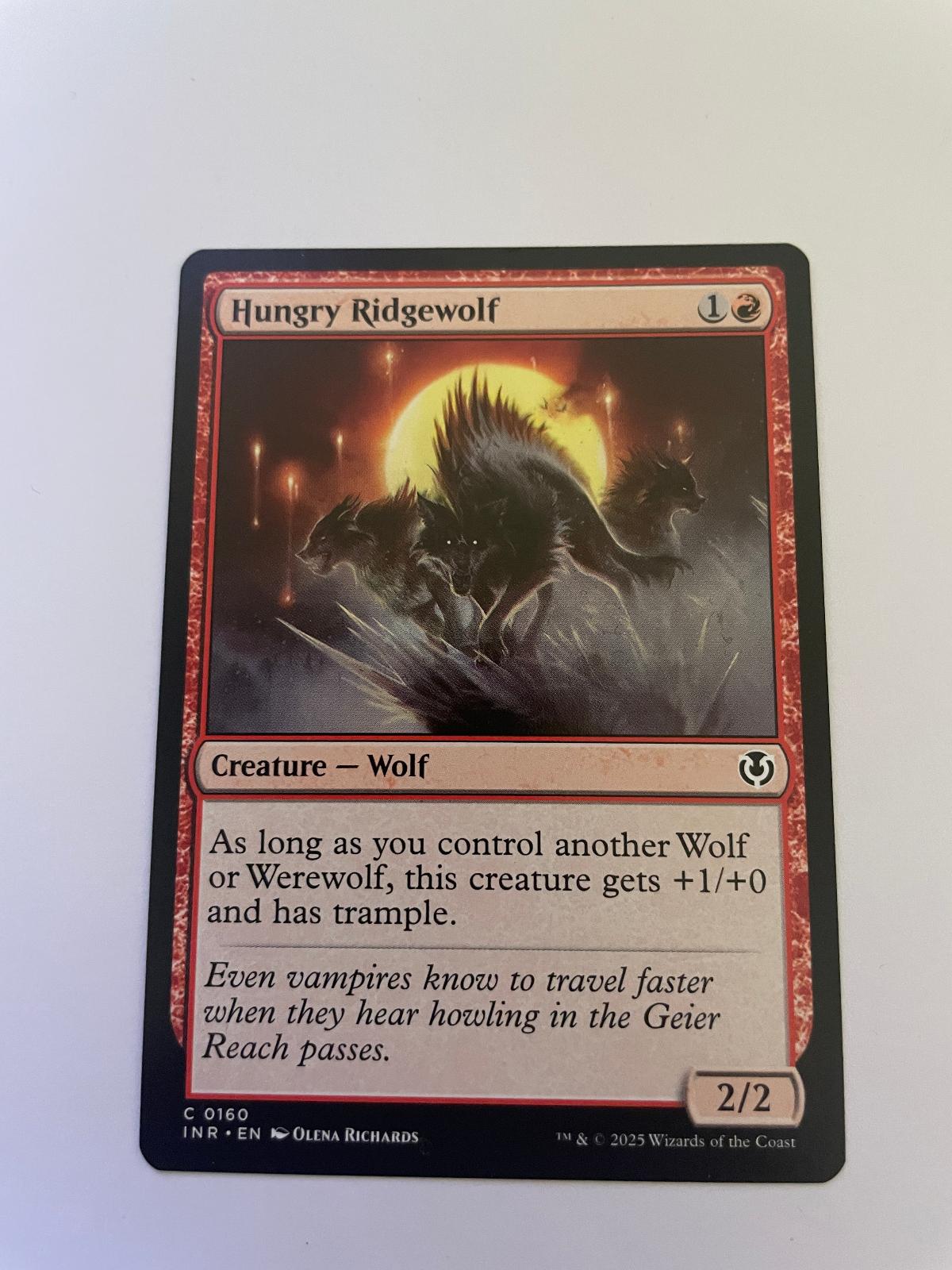 Hungry Ridgewolf 160 Common Innistrad Remastered Magic: The Gathering Near Mint