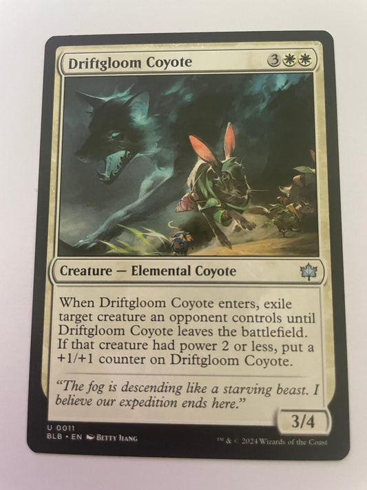 Driftgloom Coyote 11 Uncommon Bloomburrow Magic: The Gathering Near Mint