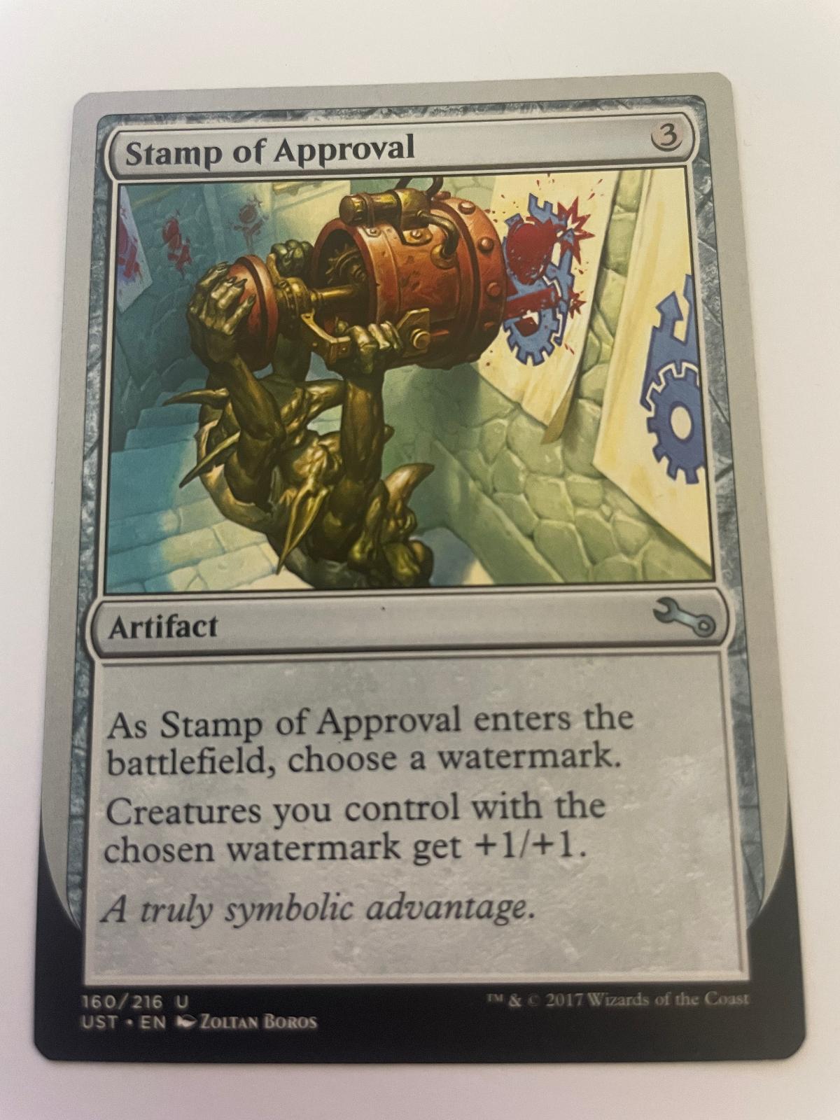 Stamp of Approval 160 Uncommon Unstable Magic: The Gathering Near Mint