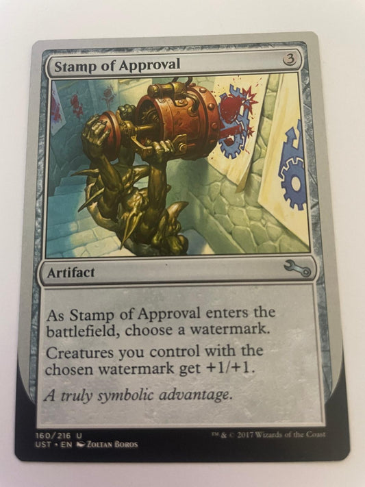 Stamp of Approval 160 Uncommon Unstable Magic: The Gathering Near Mint