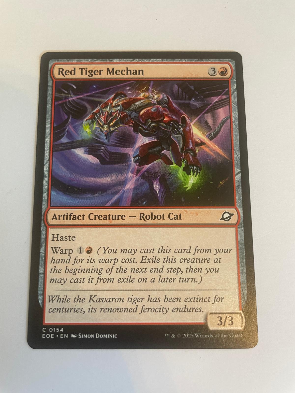 Red Tiger Mechan 154 Edge of Eternities NM