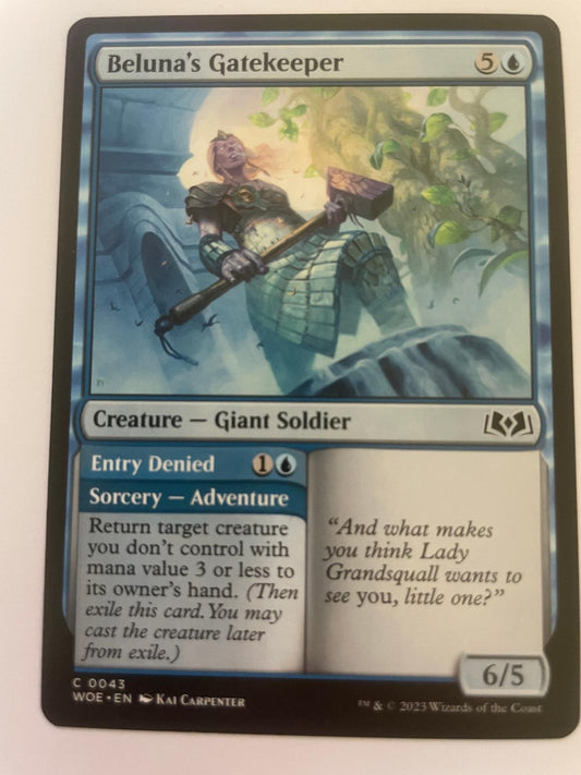Beluna's Gatekeeper 43 Common Wilds of Eldraine Magic: The Gathering Near Mint