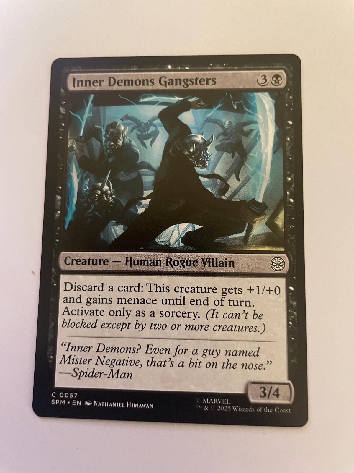 Inner Demons Gangsters 57 Common Marvel's Spider-Man Magic: The Gathering NM