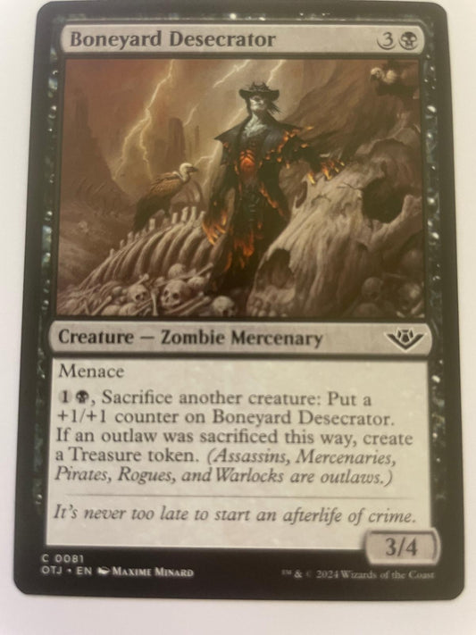 Boneyard Desecrator 81 Outlaws of Thunder Junction Magic: The Gathering NM
