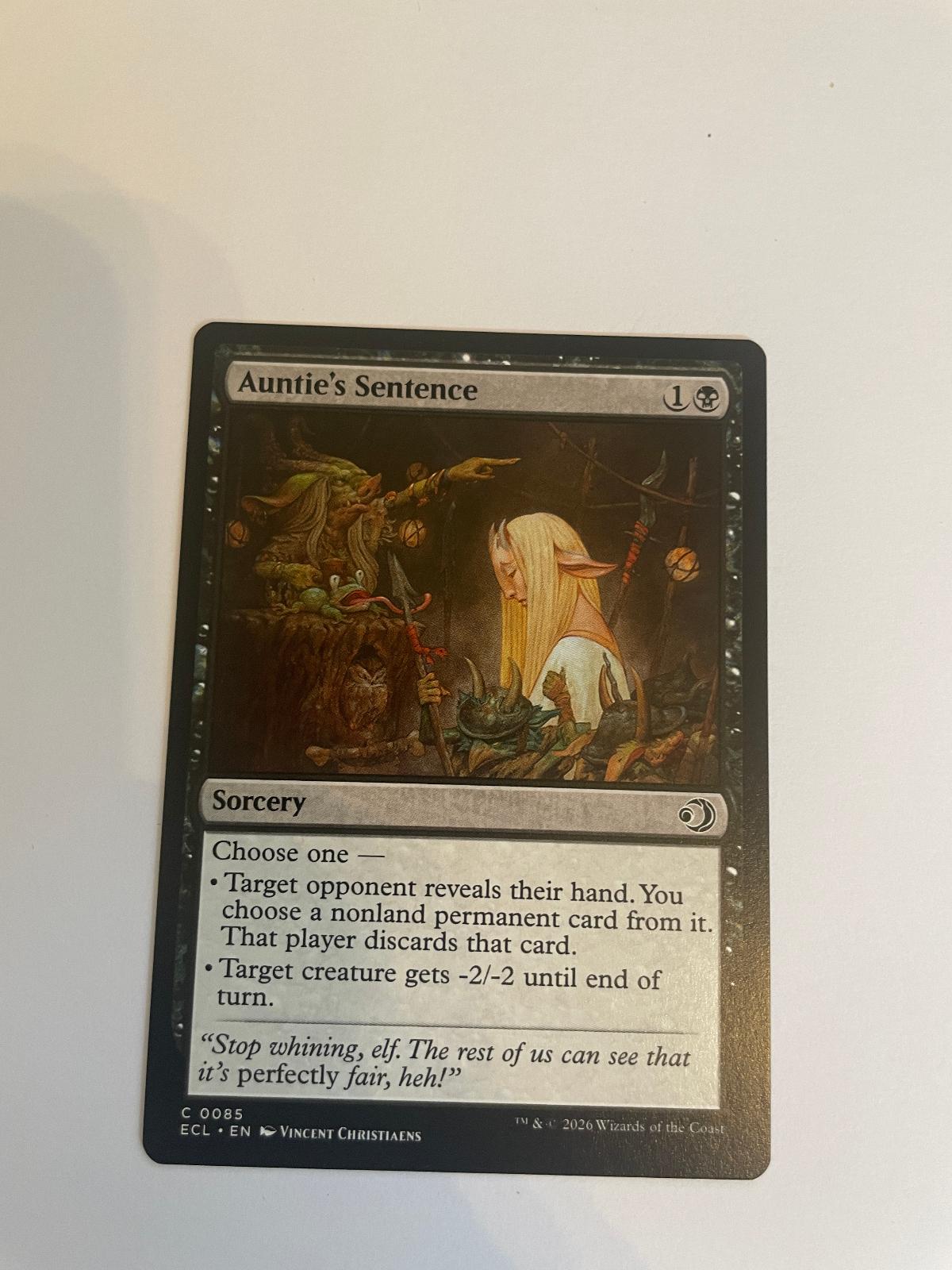 Auntie's Sentence 85 Lorwyn Eclipsed ECL NM