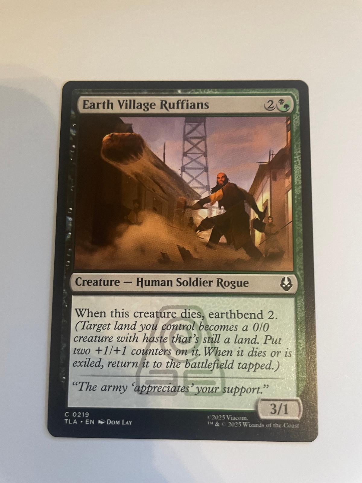 Earth Village Ruffians 219 Avatar: The Last Airbender NM