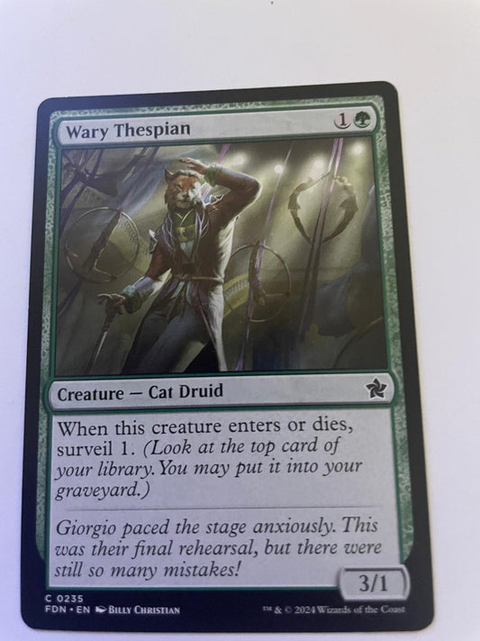 Wary Thespian 235 Common Foundations Magic: The Gathering Near Mint