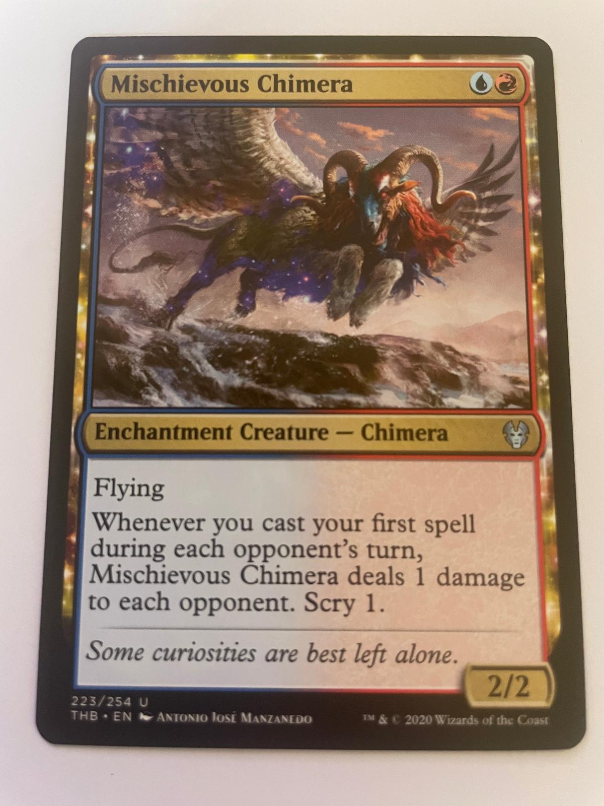 Mischievous Chimera 223 Uncommon Theros Beyond Death Magic: The Gathering NM